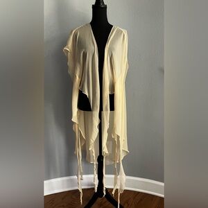 NWOT Steve Madden Pale Yellow Coverup with Asymmetrical Hem